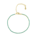 Chloe Tennis Bracelet Turquoise
