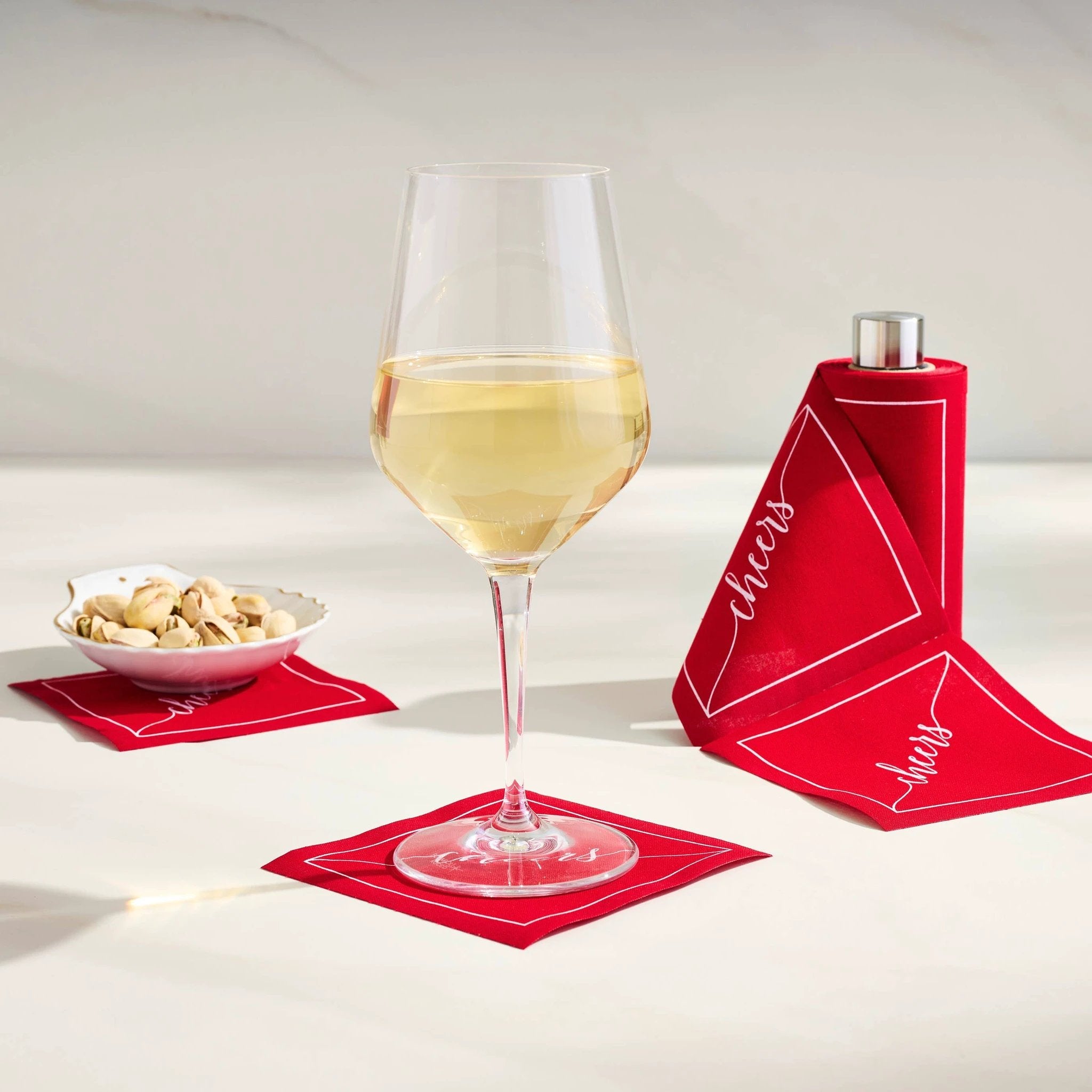 Silver Cocktail Napkin Stand
