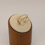 Layered Gold Wave Ring - Waterproof 18K PVD Stacking Ring