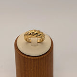 18K Gold Dome Rings - Chunky Stainless Steel Statement Set