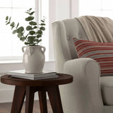 White 9 in. Terracotta Crackle Amphora Vase with Handles