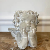 Cement Little Angel Planter - Small