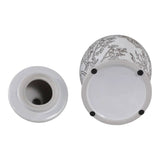 Temple Jar - White/Brown Ceramic Cherry Blossom, 15 in.
