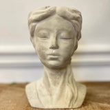 CEMENT MUSING GIRL PLANTER