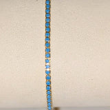 Chloe Tennis Bracelet Turquoise